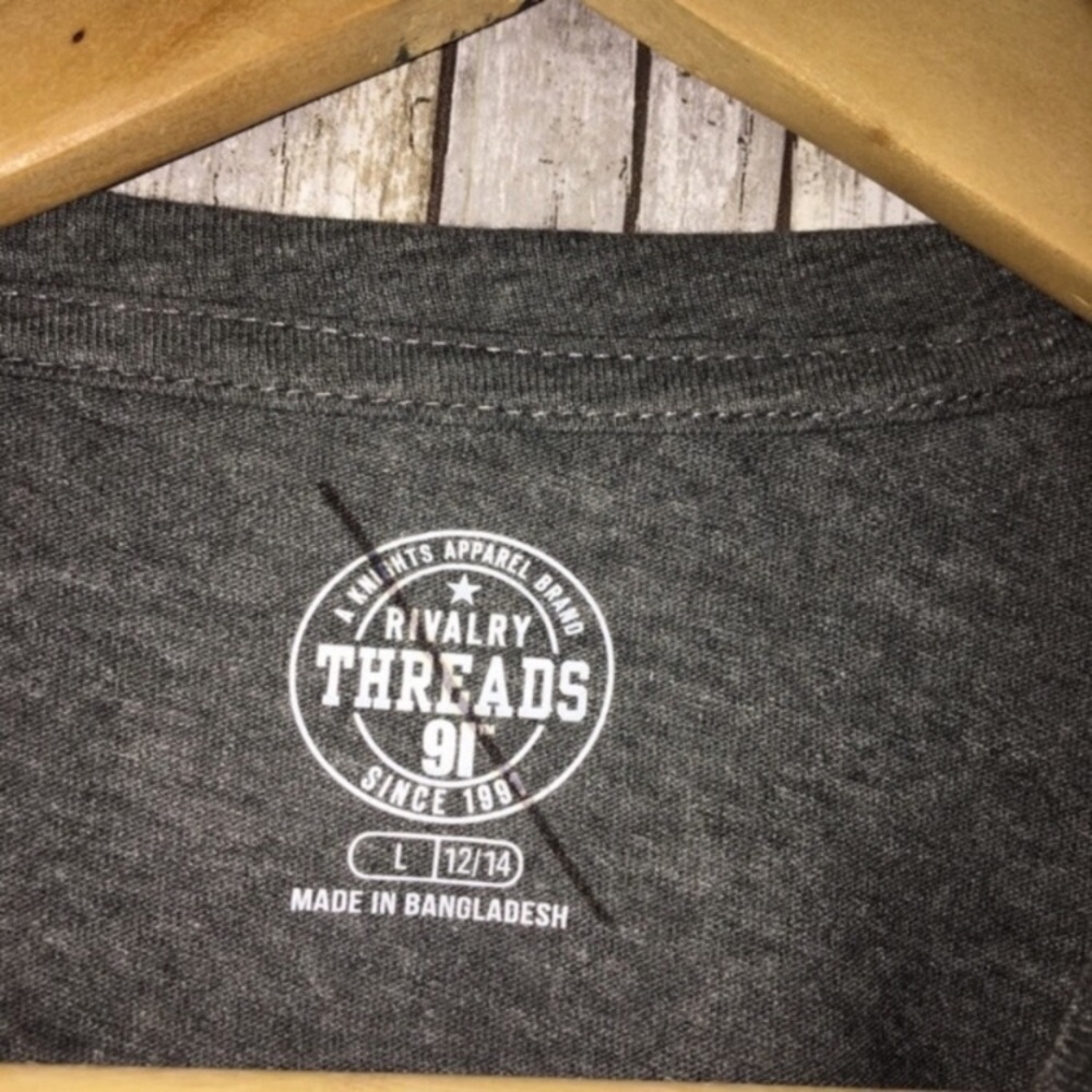 NWT NCAA Kids Kansas Jayhawks Grey Tee Boys Large - Picture 5 of 5